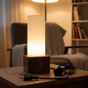 Golden Teak Glow Table Lamp